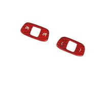 FINMOKAL Lot de 2 autocollants pour boutons de volant de voiture en fibre de carbone véritable compatibles avec Chevrolet Corvette C8 2020-2024 (rouge)