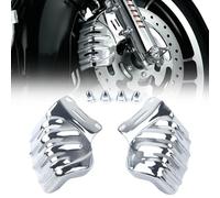 FINMOKAL Lot de 2 cache-inserts chromés pour étrier de frein avant compatibles avec Harley Electra Glide Road Glide Road King Street Glide FLHR FLHRC V-Rod VRSCA