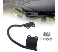 FINMOKAL Support de siège passager arrière noir pour rail de barre de pêche à main compatible avec Triumph Street Speed Twin 900 Scrambler 900 Bonneville T100 T120 2016-2024