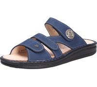 Finn Comfort Agueda, Chaussures femme, mule confortable, Atoll (bleu), cuir, NEU - Chaussures femme, mule / séparateur d'orteils, bleu, cuir (nubuk)