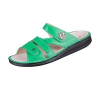 Finn Comfort Agueda, Chaussures femme, mule confortable, Vert, cuir, - Chaussures femme mule / séparateur d'orteils, Vert, cuir (nappa) 