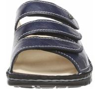Finn Comfort Andros, Femme, Homme, Unie, Pantolette, Bleu, Cuir, NOUVEAU - Chaussures femme mule / séparateur d'orteils, bleu, cuir (venezia)