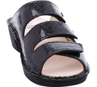 Finn Comfort Canzo, Noir, Chaussures femme, Mule, Cuir, NEU - Chaussures femme, Mule / séparateur d'orteils, Noir, cuir (frog)