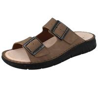 Finn Comfort Finnco Cayman Soft Mules en cuir nubuck pour homme Marron clair, marron, 42 EU Large