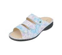 Finn Comfort - Sandale Confortable en Cuir avec Brides Ajustables - Femme - Chaussures - Bleu - Taille: 38 EU