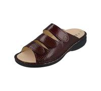 Finn Comfort Hellas Mules en cuir verni pour femme Bordeaux, rouge, 39 EU Large
