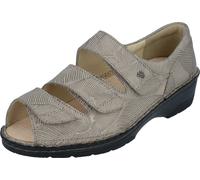 Finn Comfort Ischia Sandale fermée, Femme, Cuir, Beige, NEU - Chaussures de sandales pour dames confortables / à semelle amovible, Beige, cuir (storm)