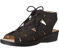 Finn Comfort Malaga, Sandales à bride et talon compensé femme, - Noir, Taille 37
