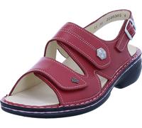 Finn Comfort Milos sandale confortable pour dames, Pomodore (rouge), cuir, semelles amovibles - Chaussures de sandales confortables / semelles amovibles, rouge, cuir (nube)