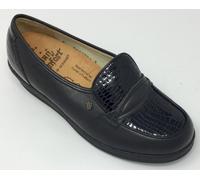 Finn Comfort Prag 3504 Chaussures basses en cuir pour dames, couleur:noir, taille:4
