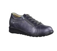 Finn Comfort Prato Anthracite/Carbone/Bordo (gris) - Chaussures à lacets avec semelle ample - Aperçu de l'ajustement des marques FinnMellow, gris, cuir/textile (Roxy/velour/Luna), Noir , 39.5 EU