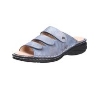 Finn Comfort - Sandale Confortable en Cuir avec Talon Compensé - Femme - Chaussures - Bleu - Taille: 42 EU