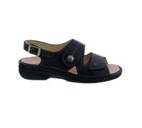 Finn Comfort Sandales Milos 2560-604041, Foncé, Cuir Lisse , Fermeture Scratch