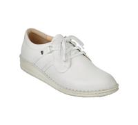 Finn Comfort Vaasa Blanc Chaussures Hommes En Cuir Lisse Semelle Fixe Lacets