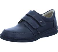 Finn Comfort Wicklow Mocassins pour hommes, confortables, noirs, en cuir, avec semelle amovible - Marques Finn Comfort, Noir, cuir (neymar)