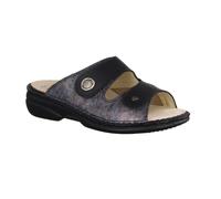 Finn Comfort Zeno mule femme, cuir,/stretch, platine/noir, confortable - Aperçu du chaussant Finn comfort marques Finn Comfort Finnstretch, noir, cuir (maglia/naoppaseda/stretch)
