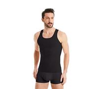 FINN débardeur modelant pour Hommes - Maillot de Corps Shapewear sans Manches en Coton - sous-Maillot de Compression Body Shaper pour Un Ventre Plus Plat Noir L