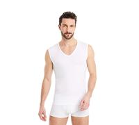 FINN Maillot de Corps Business pour Homme sans Manches avec Col V - sous-Maillot en Tissu Original Lenzing® Modal - Le Débardeur Parfait sous Une Chemise et Un Costume Blanc M