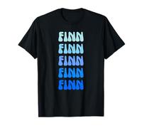 Finn Retro Name Stack Design T-Shirt