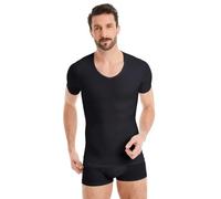 FINN T-Shirt Gainant pour Hommes avec col en V - Maillot de Corps Shapewear à Manches Courtes en Coton - Maillot de Compression Body Shaper pour Un Ventre Plus Plat