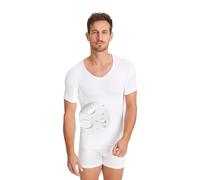 FINN T-Shirt imperméable Anti-Transpiration pour Homme avec Coussinets sous Les aisselles - Minimise Les Taches de Transpiration sur Tout Le Haut du Corps, même en Cas de Forte Transpiration Blanc S