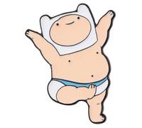 Finn Underwear Topless Yoga Pose Jake The Dog Come Along with Me Adventure Time Badge en émail 3 cm