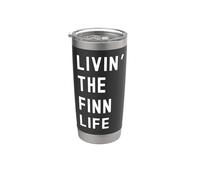 Finn vivant la vie de Finn Nom Amusant Gobelet isotherme en acier inoxydable double paroi