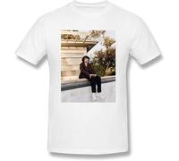 Finn Wolfhard Men's Comfortable Short Sleeve Shirts Crew Neck Personality Fashion T-Shirt Black Manches Courtes(XX-Large)