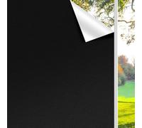 Finnez Blackwhiteout - Film d'intimité pour fenêtre, sans colle, statique, anti-UV, 100 % bloquant la lumière, pour la maison ou le bureau (90 x 300 cm)