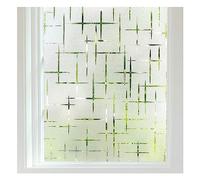 FINNEZ Fenêtre Film Intimité et Protection Contre la Lumière Décoratif Auto-Adhésif Autocollant de Fenêtre Aspect Givré Statique pour Bureau à Domicile Salon Cuisine - Motif en Croix - 75X200CM
