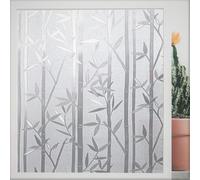 FINNEZ Film Occultant Fenêtre Film Electrostatique Vitre, Non Adhésif Opaque Anti-UV pour Décoration Cuisine, Bureau, Chambre à Coucher Motif de Bambou 75 x 200 cm