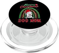 Finnish Lapphund Christmas Santa Hat Dog Mom Boho Rainbow PopSockets PopGrip pour MagSafe