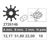 Finnord Turbine Jabsco Or18653 Vetus 00701 10 Pales