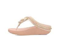 Fino Crystal-Cord Leather Toe-Post Sandals