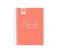 Finocam Agenda 2021/2022 1 jour/page Septembre 2021 - Juin 2022 10 mois et Juil/août résumés 8°, 120 x 162 mm Cool Rose Catalan