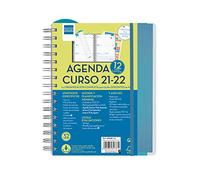 Finocam Agenda 2021 2022 Semaine vue paysage Septembre 2021 août 2022 12 mois 4 ° 155 x 212 enseignant magistral personnalisable Bleu espagnol