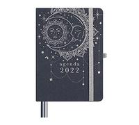 Finocam Agenda 2022 1 jour par page Janvier 2022 à Décembre 2022 (12 mois) M4 118 x 168 mm Minimal Design Moon espagnol