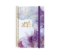 Finocam - Agenda 2022 Semainier horizontal, de Janvier 2022 à Décembre 2022 (12 mois) E5-117x181 mm Spirale Design Collection Goldy International