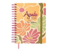 Finocam Agenda 2026 1 jour par page | janvier à décembre (12 mois) | Agenda annuel 2026 avec élastique | Spirale double couverture rigide Talkual Ideas