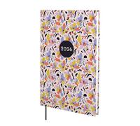 Finocam Agenda 2026 avec vue hebdomadaire verticale | janvier à décembre (12 mois) | Agenda annuel 2026 avec ruban à pointillés | Couverture rigide Dynamic Porto Design - Mauve - catalan