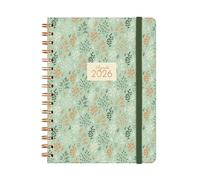 Finocam Agenda à spirale 2026 avec vue hebdomadaire horizontale de janvier à décembre (12 mois) | Agenda annuel 2026 avec élastique | Couverture rigide You Trigo Espagnol