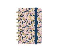 Finocam Agenda avec bloc-notes DuoBand 2026 Vue horizontale hebdomadaire janvier 2026 à décembre 2026 (12 mois) Noir catalan