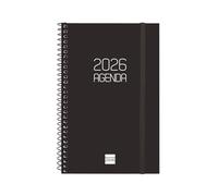 Finocam Agenda avec bloc-notes DuoUno 2026 Vue horizontale hebdomadaire janvier 2026 à décembre 2026 (12 mois) Bleu espagnol