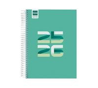 Finocam Agenda Cool Cours 2025/2026 1 jour par page Septembre 2025 à juin 2026 (année scolaire) + juillet et août résumés Vert espagnol