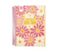 Finocam Agenda Diva Cours 2025/2026 1 jour par page Septembre 2025 à juin 2026 (année scolaire) + juillet et août résumés Spring espagnol