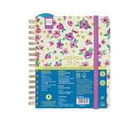 Finocam Agenda enseignant Magistral Design Cours 2025/2026 Vue hebdomadaire horizontale Septembre 2025 - août 2026 (12 mois) Lilac espagnol