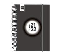 Finocam - Agenda Espir Label 2021 2022 E10-155 x 212 1 jour par page Noir Catalan