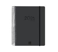 Finocam Ikon Agenda 16 mois 2025 2026 1 jour par page Septembre 2025 à décembre 2026 (16 mois) Noir international