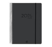 Finocam Ikon Agenda 16 mois 2025 2026 1 jour par page Septembre 2025 à décembre 2026 (16 mois) Noir international