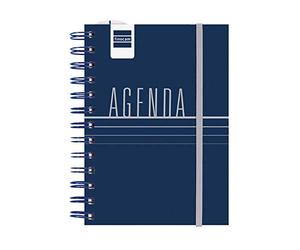 Finocam - Agenda Mini Institut 2021 2022 8o - 120 x 169 1 jour par page lisse bleu espagnol